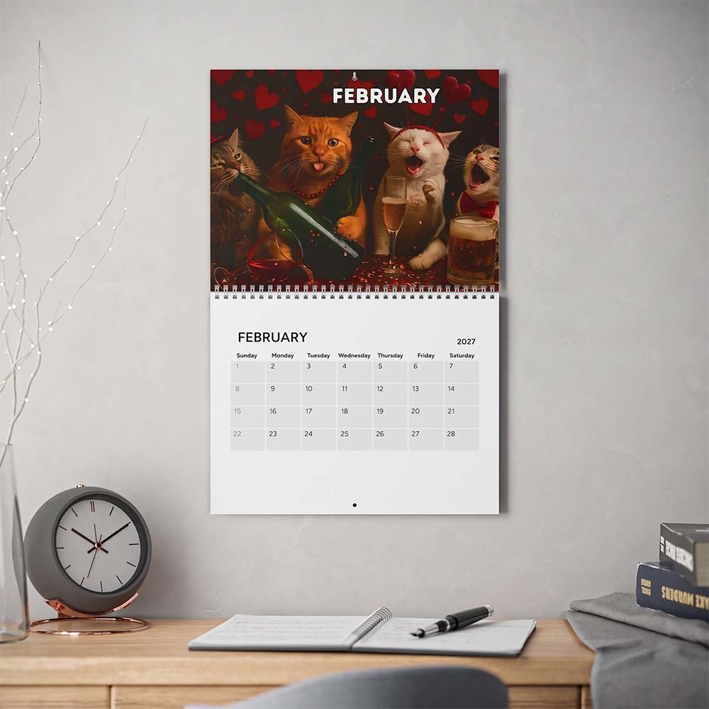 πΊπ±Drunk Cats 2027 Calendar