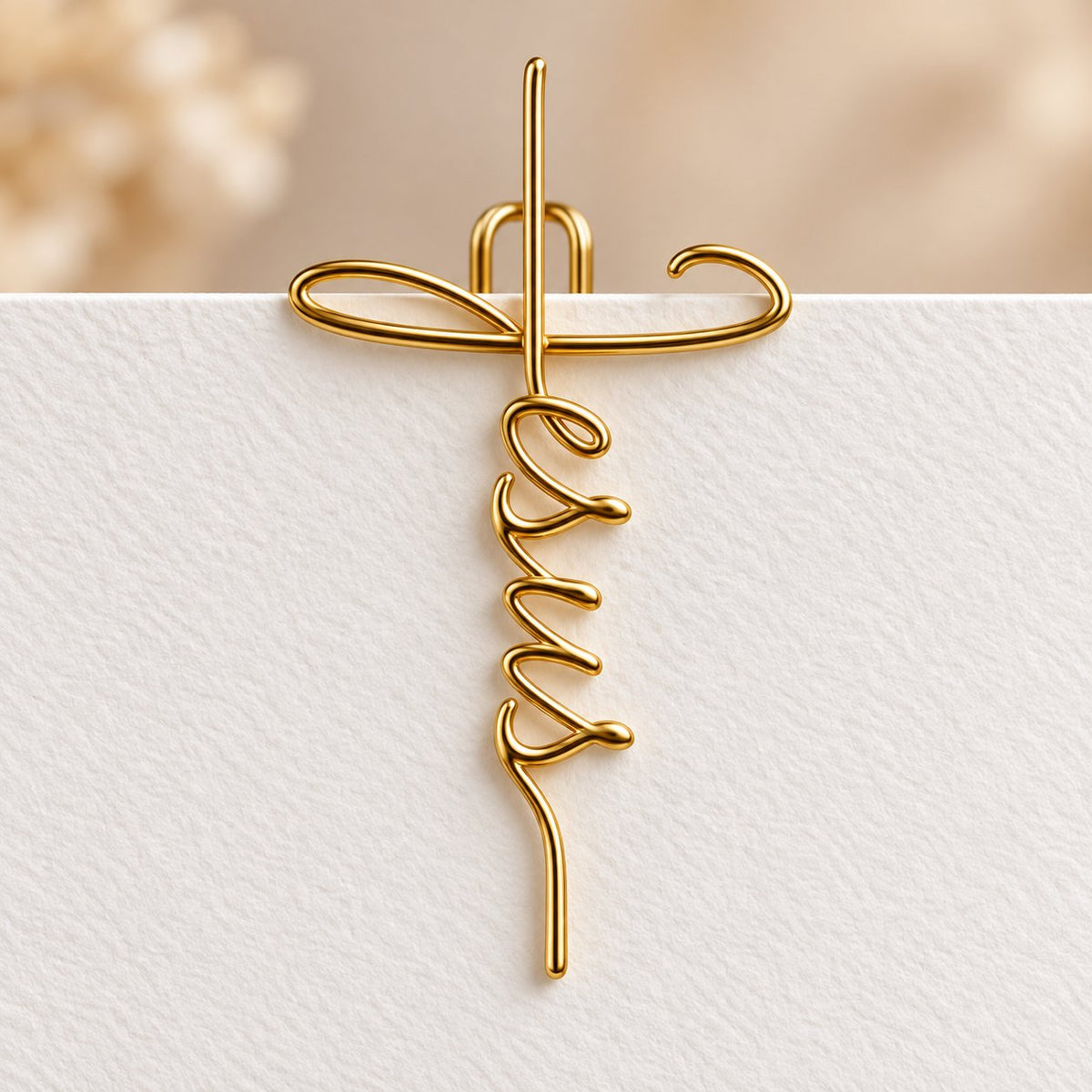 ✝️✨ Faith-Inspired Gold Paper Clips – Meaningful Bible & Journal Markers