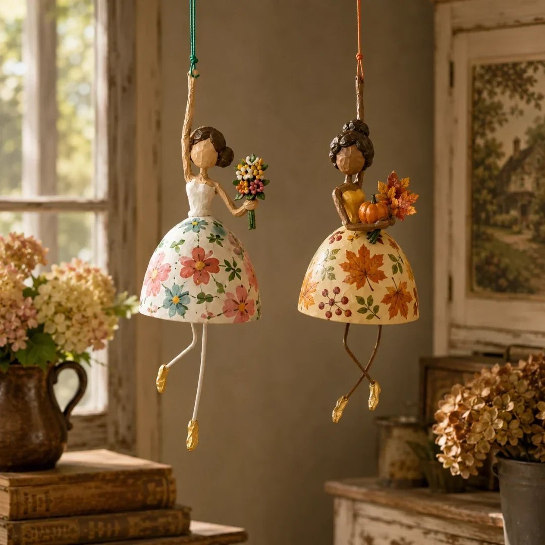 ๐ธ๐ Whimsical Dancing Lady Hanging Decor โ Colorful Floral Figurine for Home (๐ฆBuy 2 Free Shipping)