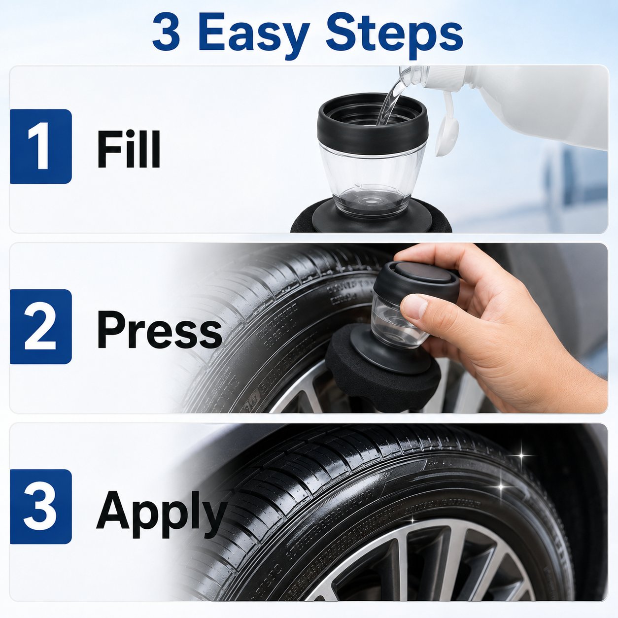 π Limited-Time 49% OFF β Press-to-Apply Car Polish & Tire Shine Applicator