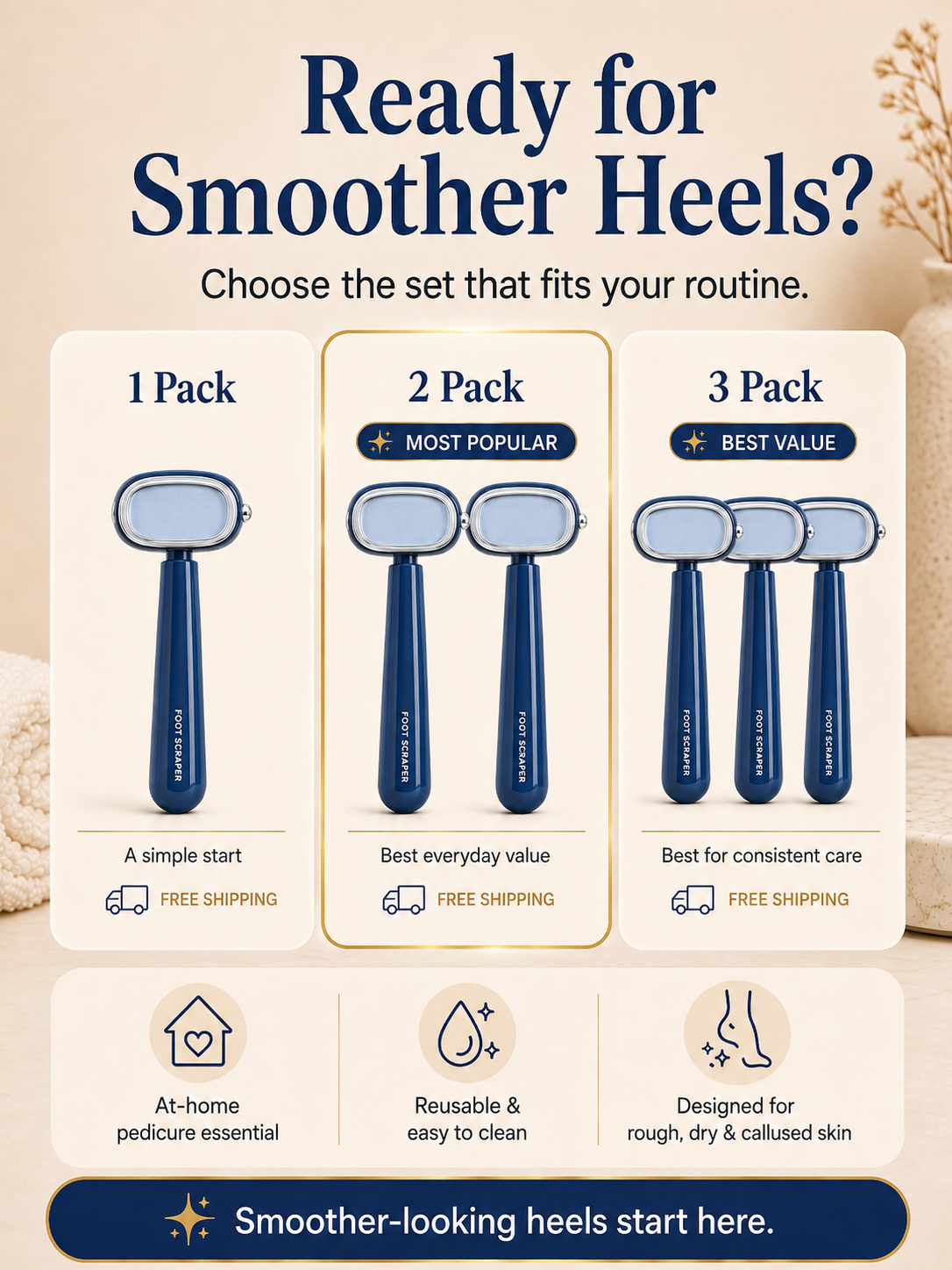 π¦Ά Manual Heel Callus Remover β Foot File for Dry, Rough Feet