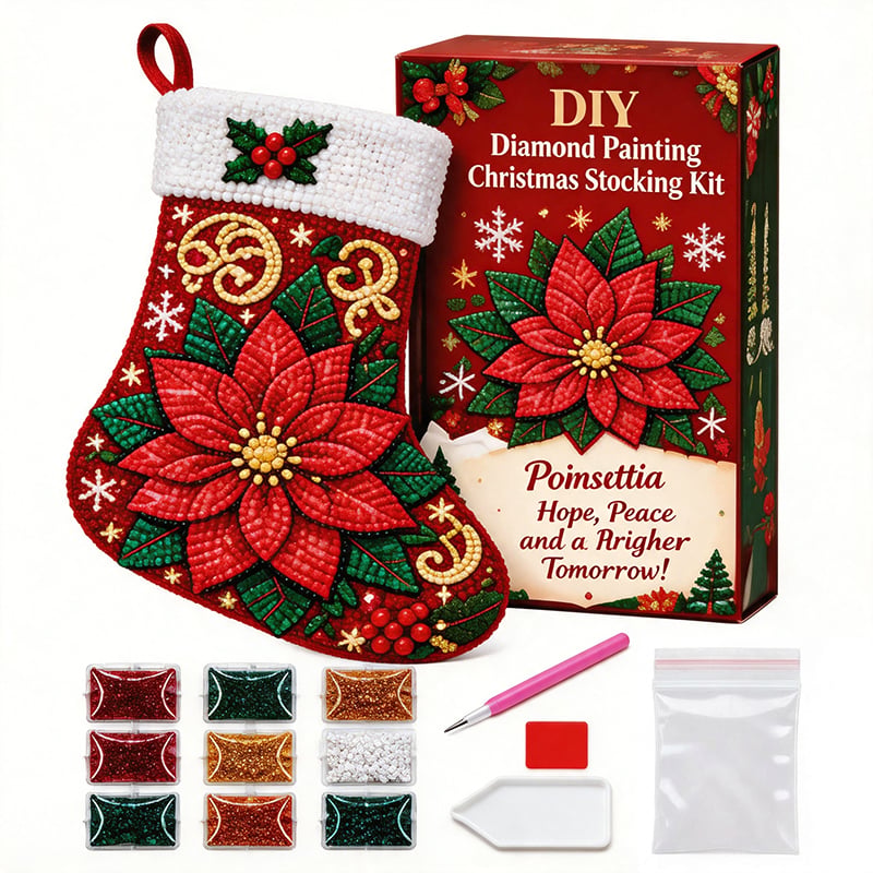 🎄 Sparkle & Stitch Christmas Stocking Kit | 6 Diamond Art Designs ✨