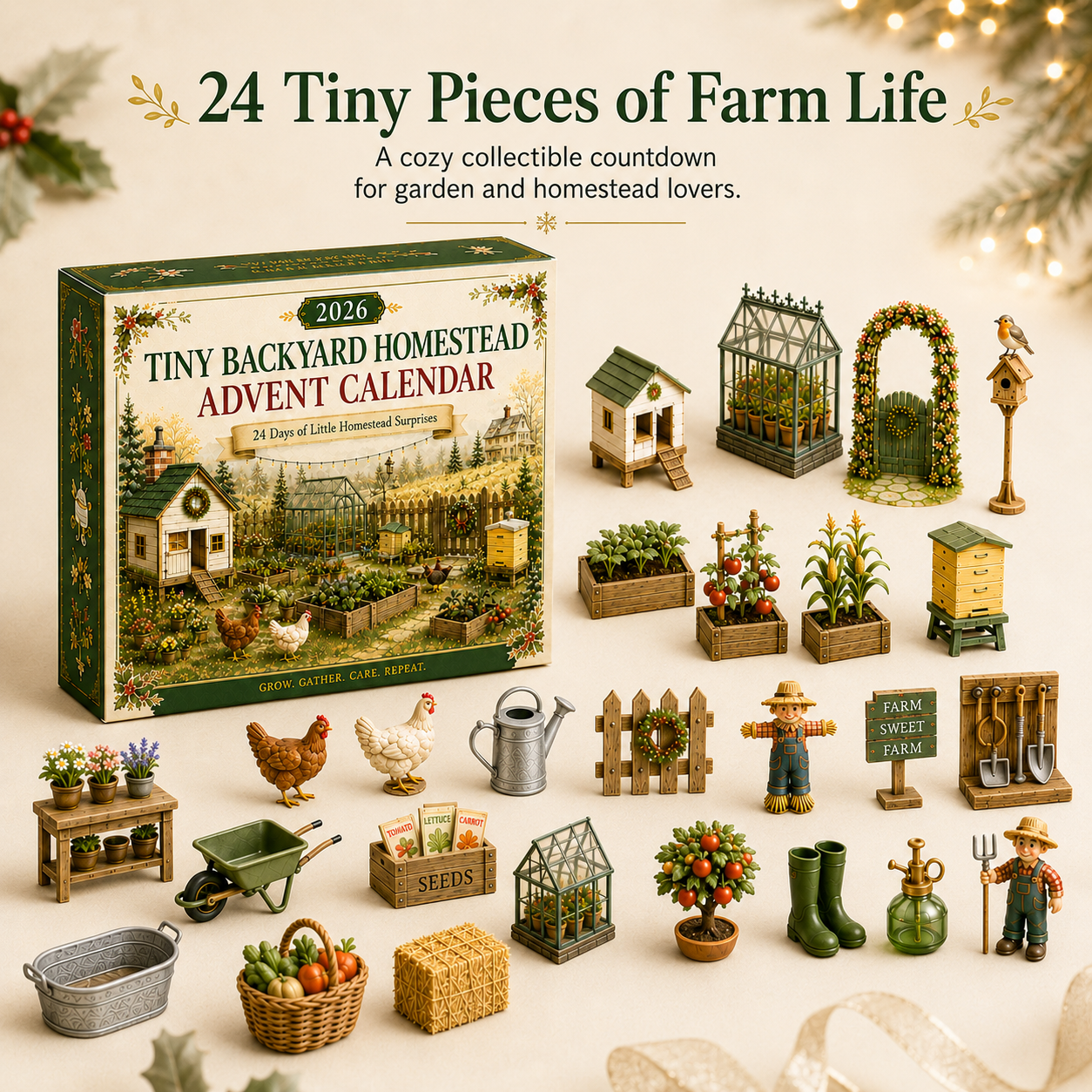 π‘π 2026 Tiny Backyard Homestead 24-Day Advent Calendar - Watch Your Little Farm Come to Life