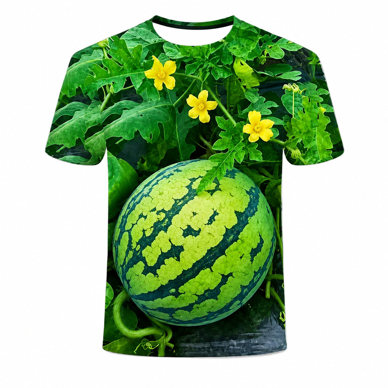 πFunny 3D Watermelon Belly T-Shirt β Summer Novelty Graphic Tee