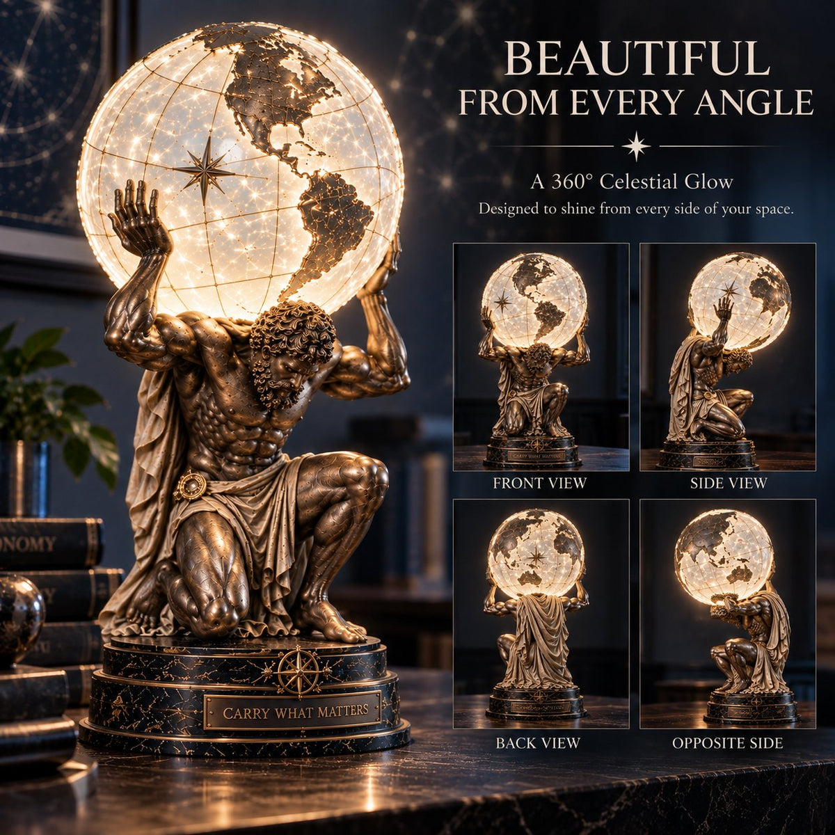 🌍 Atlas Glow World Sphere Lamp 🌌✨