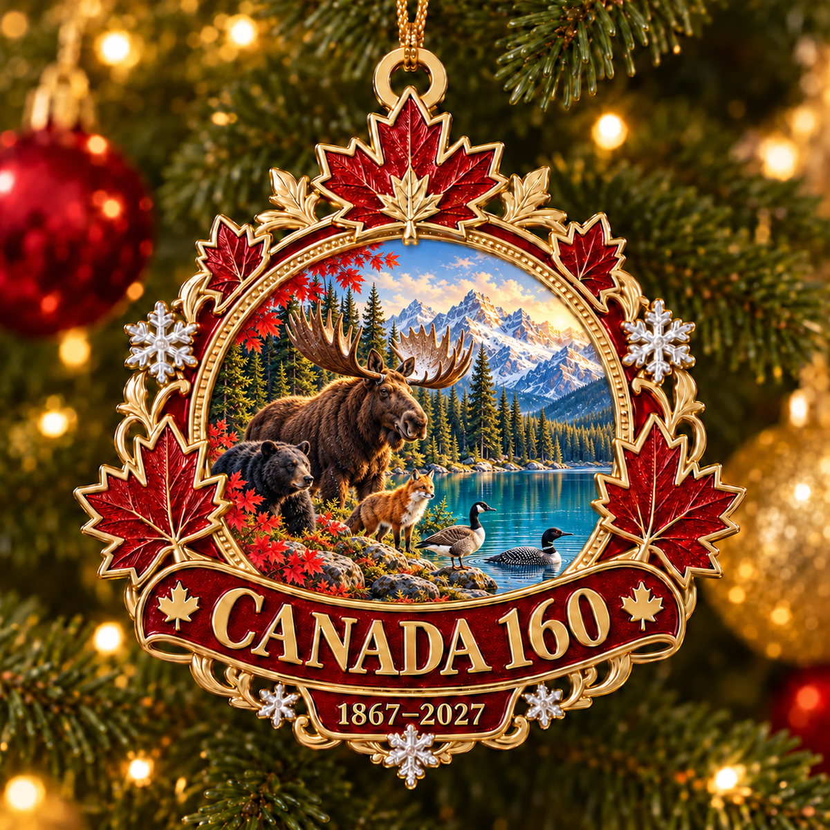 🍁 Canada 160th Anniversary Ornament | 1867–2027 Christmas Keepsake