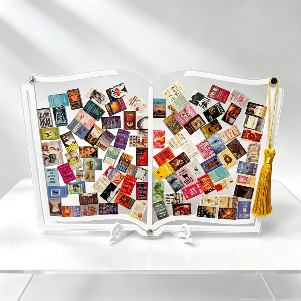 Acrylic Shadow Box Book Display Case – Floating Shelf Decor for Book Lovers