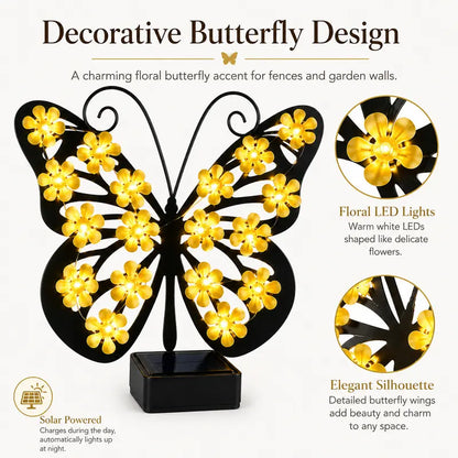 🦋☀️Solar Flapping Wing Butterfly Garden Wall Light
