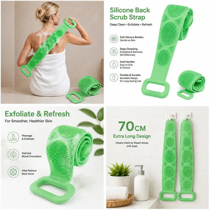 🔥BUY 1 GET 1 FREE 🚿 2-in-1 Silicone Back Scrubber