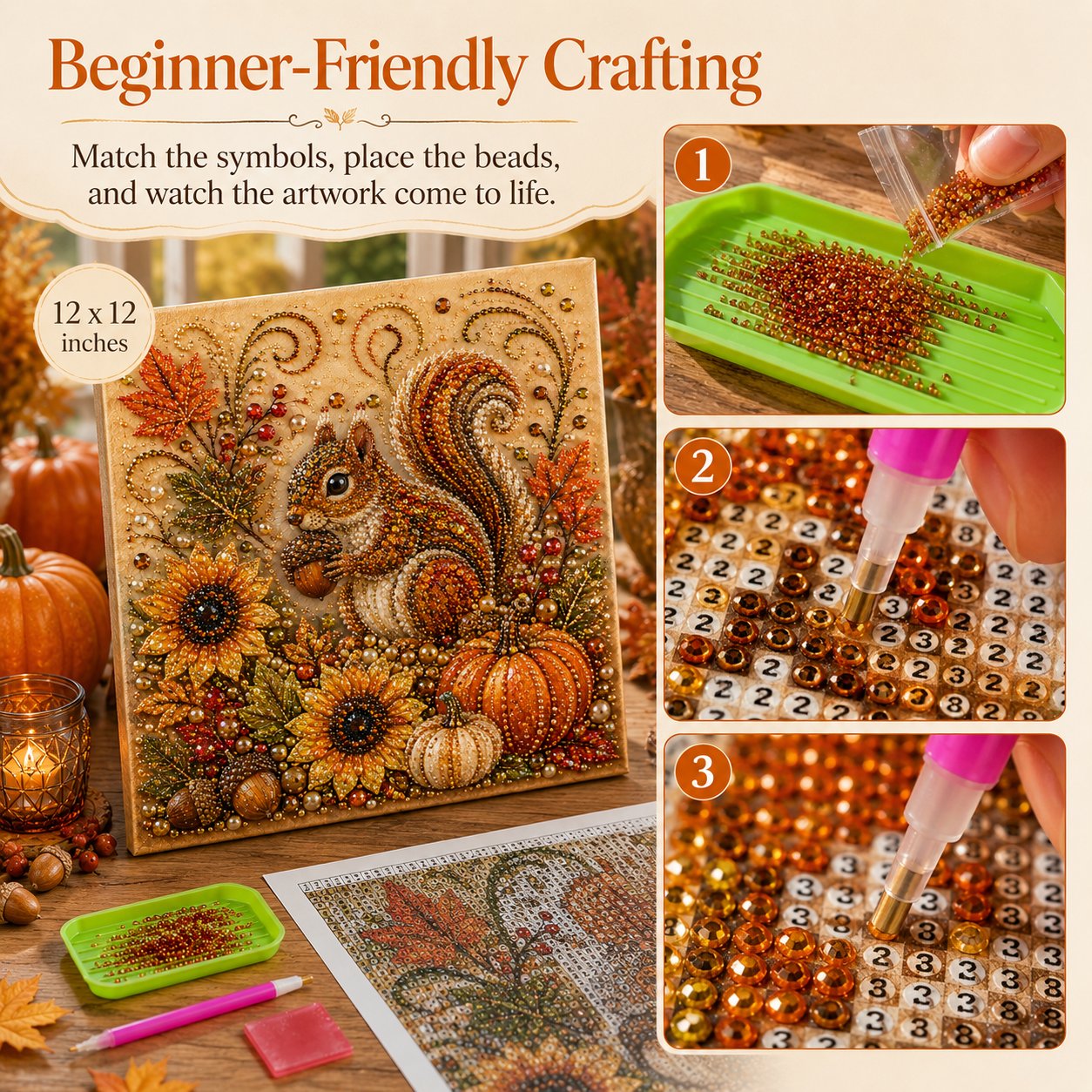 🔥Last Day 49% OFF 🍂✨DIY Fall Pearl Painting Kit – Create Sparkling Fall Masterpieces