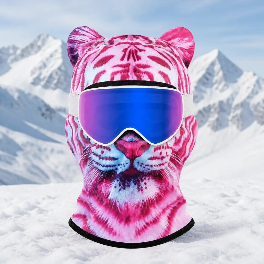 🐺 WildFace Animal Balaclava | Funny Fleece Ski Mask for Winter Adventures ❄️⛷️