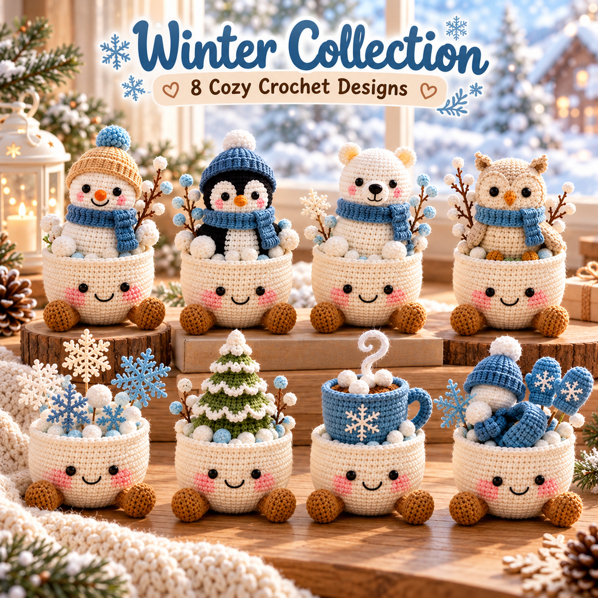 ❄️ Winter Cozy Crochet DIY Kit – Make Your Own Adorable Winter Friend