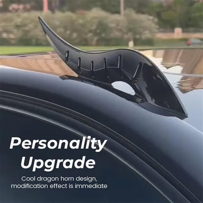 Car Roof Dragon Horn Modification, Universal Auto Roof Decoration, High-Strength All-Weather Waterproof 3D Bull Horns Stickers, for SUV, Sedan, Hatchback - Find Your Car In Parking Lot