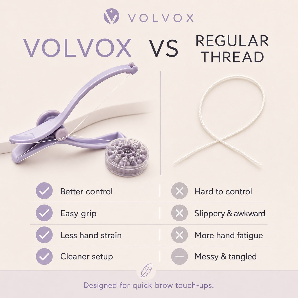 ✨ No-Pain Precise Eyebrow Threading Device – Reusable Facial Hair Remover