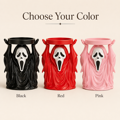 Ghost Face 3-Wick Candle Holder – Gothic Horror Décor for Halloween & Horror Lovers