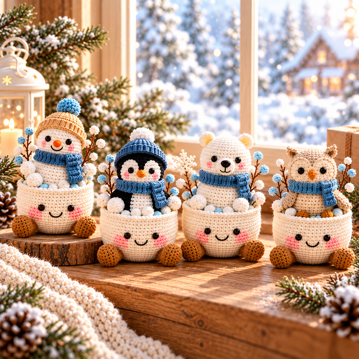 ❄️ Winter Cozy Crochet DIY Kit – Make Your Own Adorable Winter Friend