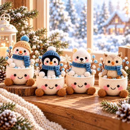 ❄️ Winter Cozy Crochet DIY Kit – Make Your Own Adorable Winter Friend