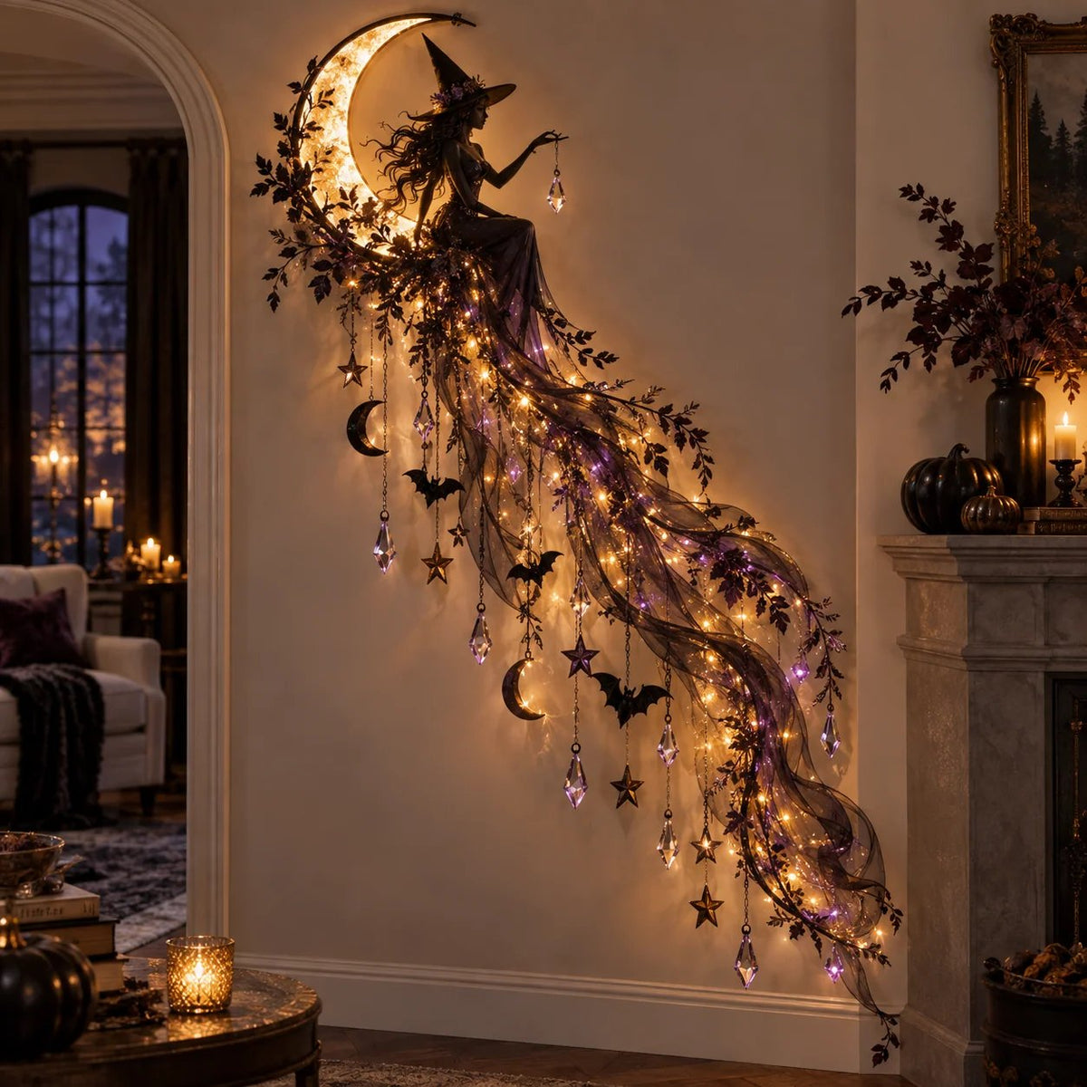 🕯️ Midnight Haunt Cascade | Gothic Halloween Wall Light Collection ✨