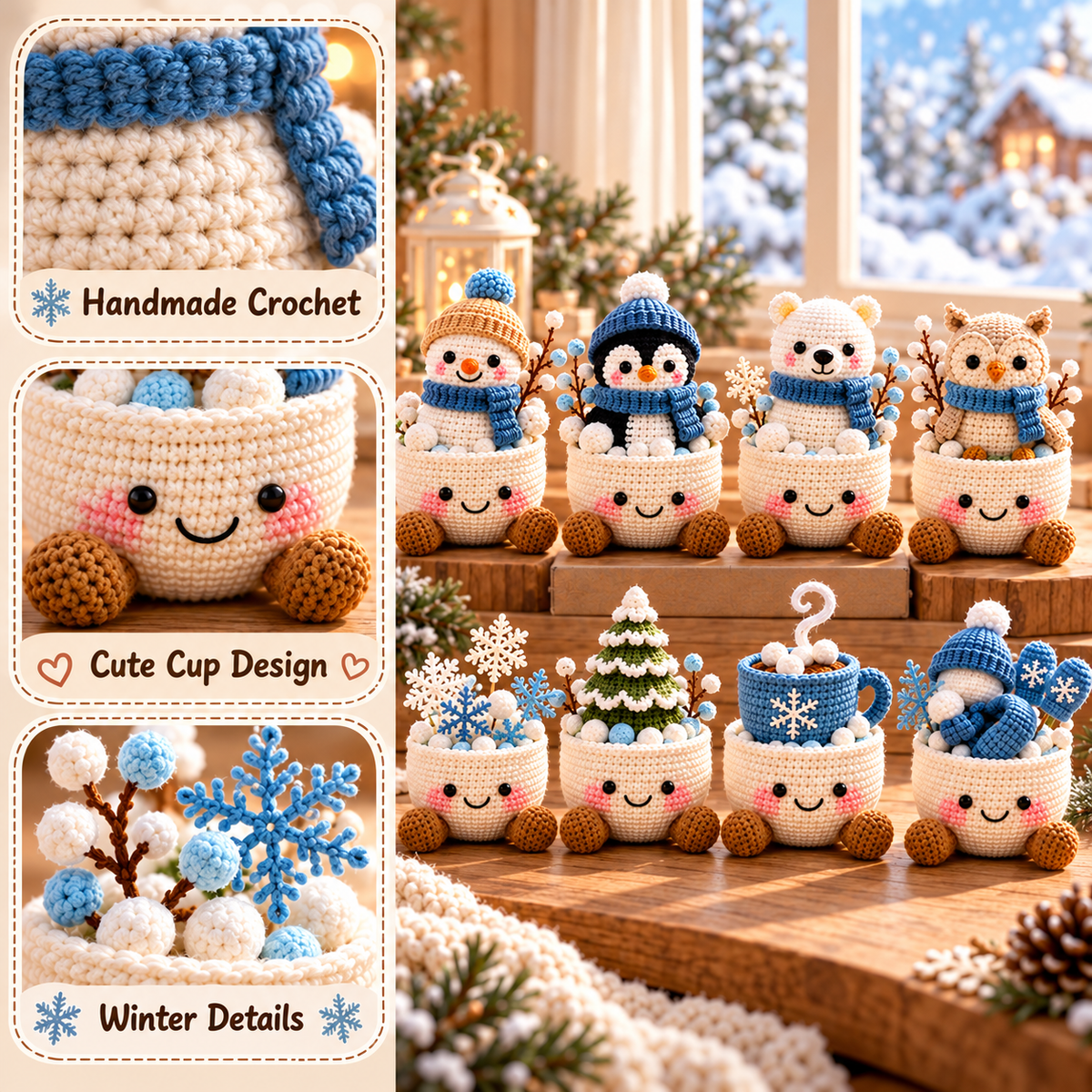 ❄️ Winter Cozy Crochet DIY Kit – Make Your Own Adorable Winter Friend