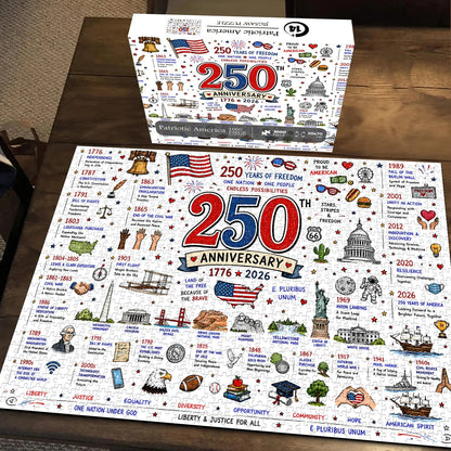 🧩🦅 Patriotic America 1000-Piece Puzzle – A Tribute to Freedom🎁 Buy 2 Free Shipping