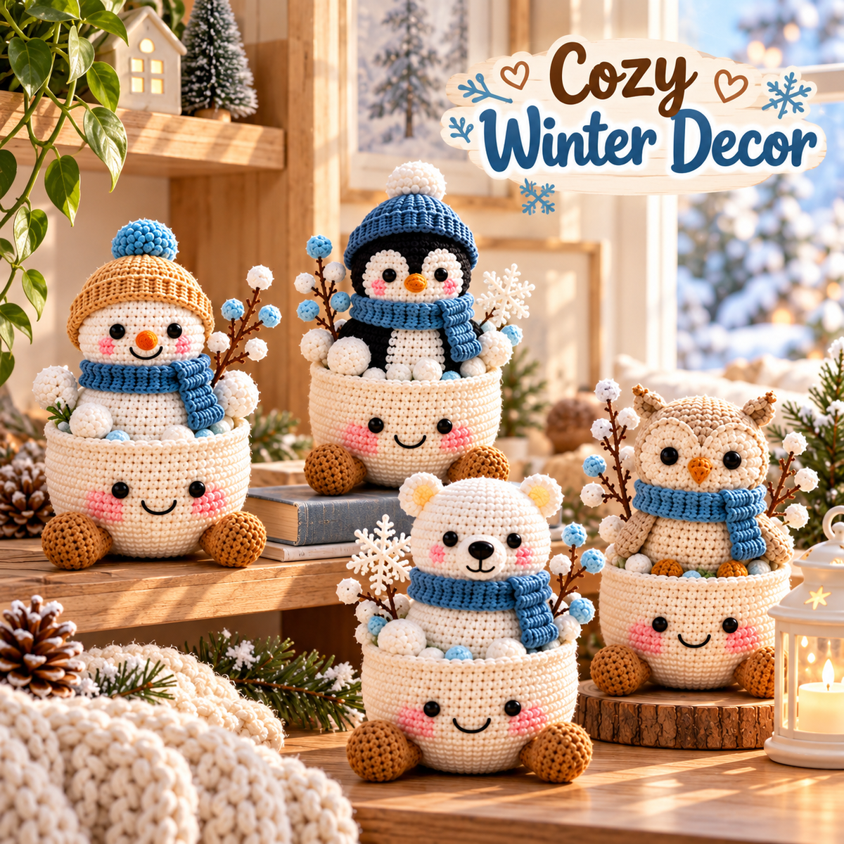 ❄️ Winter Cozy Crochet DIY Kit – Make Your Own Adorable Winter Friend