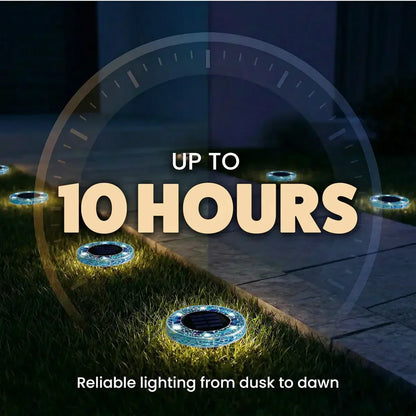 🛋️Solar Mosaic Disk Lights – Waterproof LED Pathway Lights with Auto On/Off