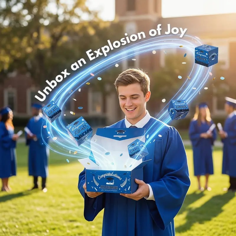 🎓2026 Graduation Explosion Cash Gift Box Fun Pop Up Surprise for Grads