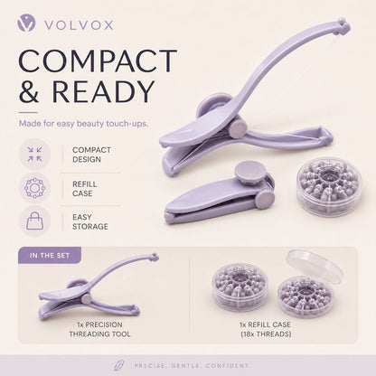 ✨ No-Pain Precise Eyebrow Threading Device – Reusable Facial Hair Remover