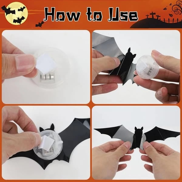 🦇 Limited-Time Halloween Sale 49% OFF –  3D Bat Light Design LED Decorations
