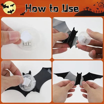 🦇 Limited-Time Halloween Sale 49% OFF –  3D Bat Light Design LED Decorations