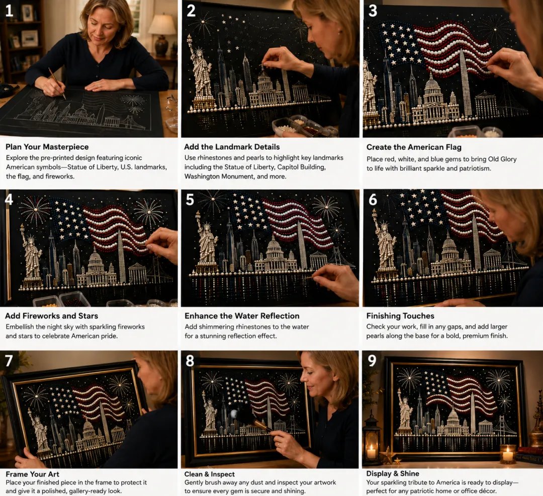 🔥LAST DAY 49% OFF 🦅250 Years of America Pearl Art Craft Kit