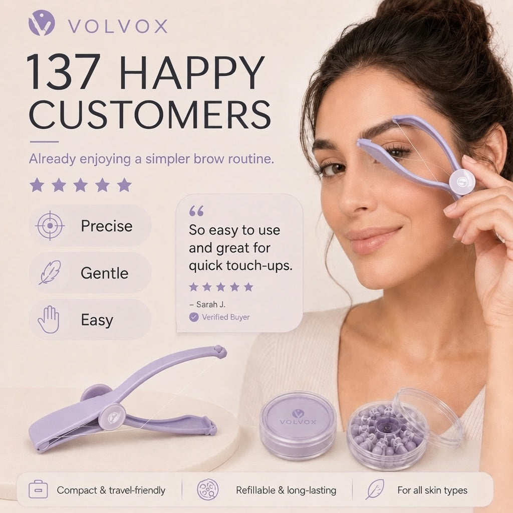 ✨ No-Pain Precise Eyebrow Threading Device – Reusable Facial Hair Remover