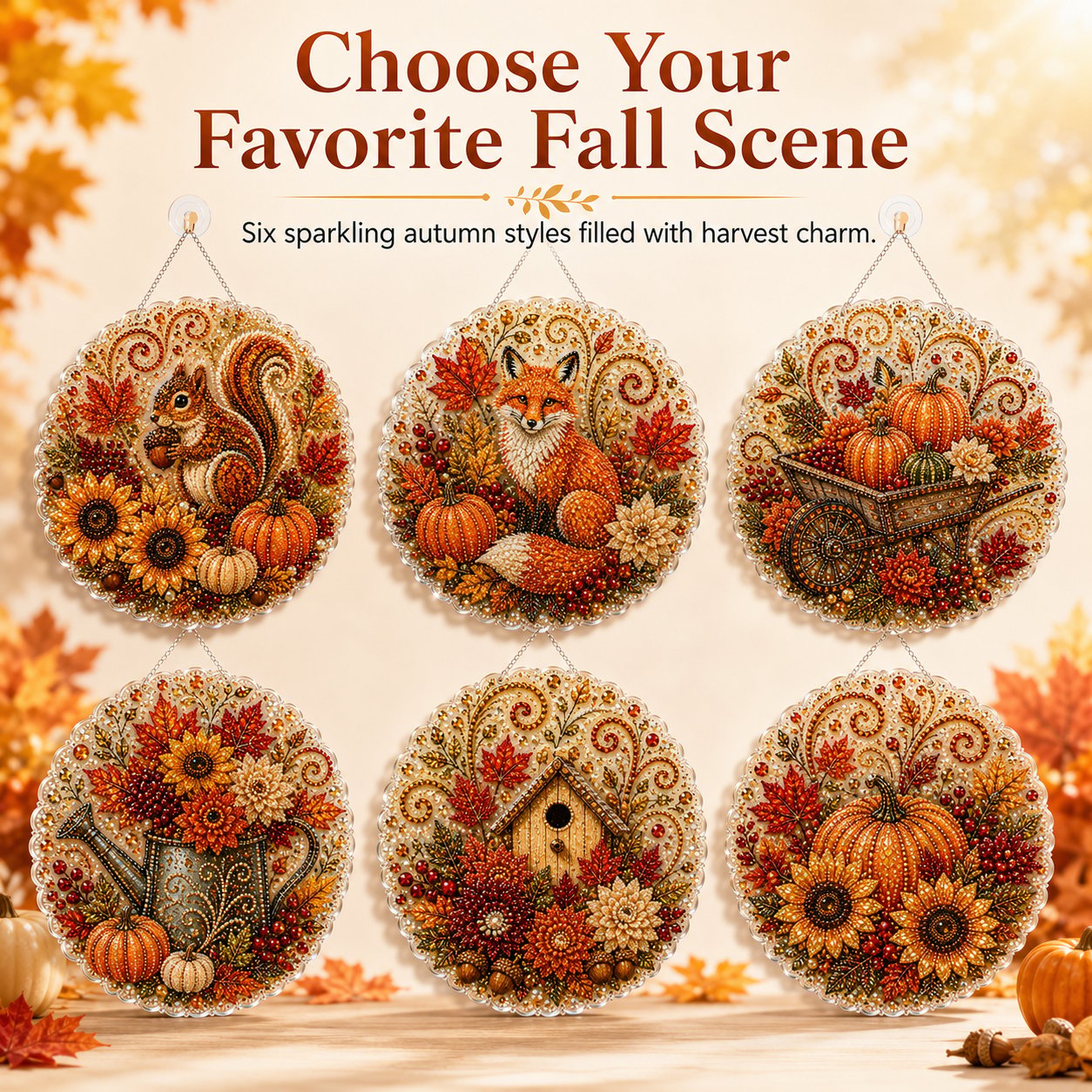 DIY Autumn Diamond Art Hanging Ornament Kit 🍂