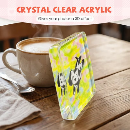 📸2" Clear Acrylic Photo Magnet DIY Kit | Make Your Own 3D Fridge Magnets (10 Pack)