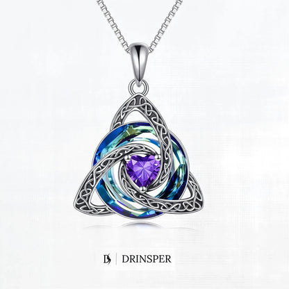 💎 Celtic Trinity Knot Birthstone Necklace – A Timeless Symbol of Love & Connection