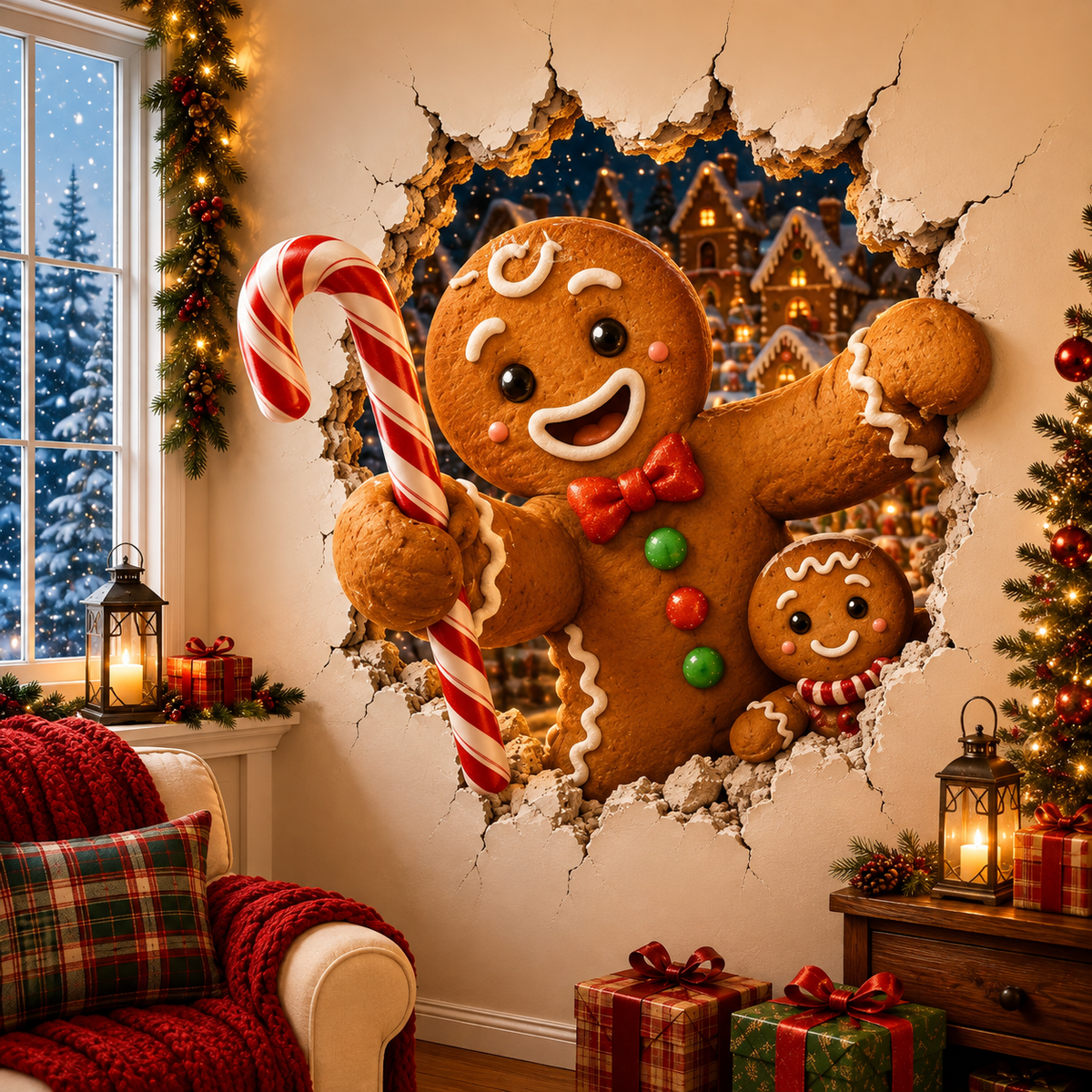🔥 Last Day 50% OFF | 🎄 Christmas Breakthrough™ Wall Decal – 19.7"