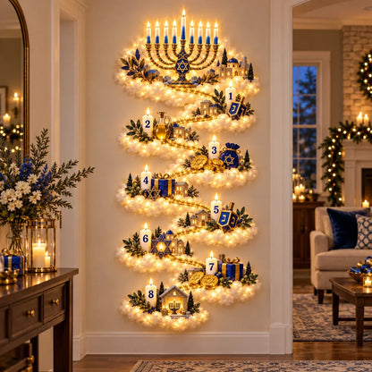 🕎 Eight Nights Aglow | Hanukkah Wall Light Collection ✨