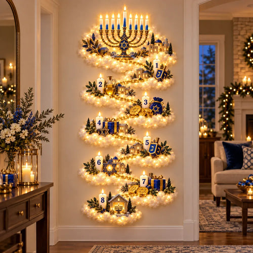 🕎 Eight Nights Aglow | Hanukkah Wall Light Collection ✨