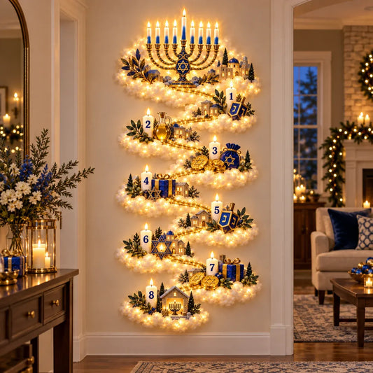 🕎 Eight Nights Aglow | Hanukkah Wall Light Collection ✨