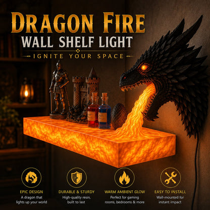 🐉🔥 Dragonfire Wall Shelf -Epic Flame-Style Room Decor