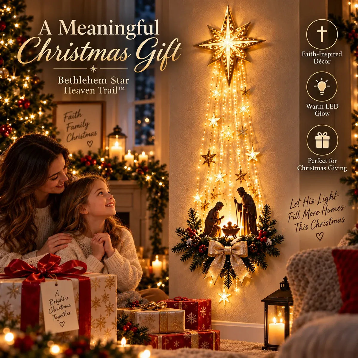 Follow the Star Home✝️ Lighted Nativity Christmas Wall Décor