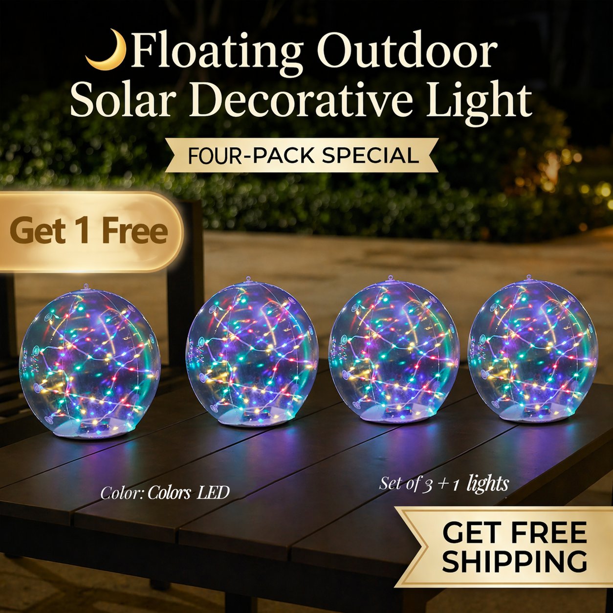 ✨ Floating Outdoor Solar Light🏡Elegant Ambient Lighting for Outdoors 🌙
