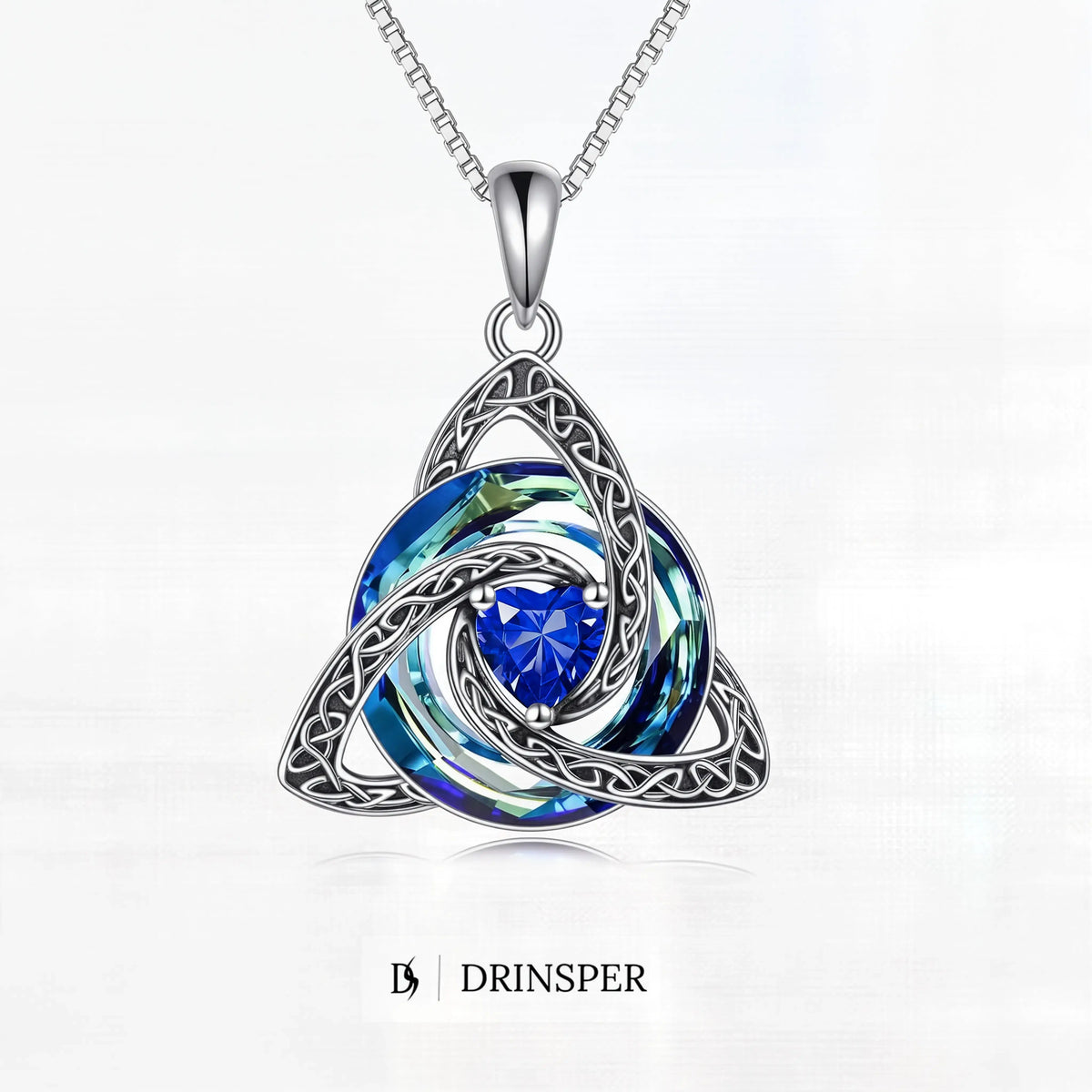 💎 Celtic Trinity Knot Birthstone Necklace – A Timeless Symbol of Love & Connection