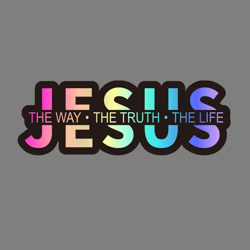 🔥Last Day 49% OFF✝️Jesus The Way The Truth The Life Christian Vinyl Bumper Sticker