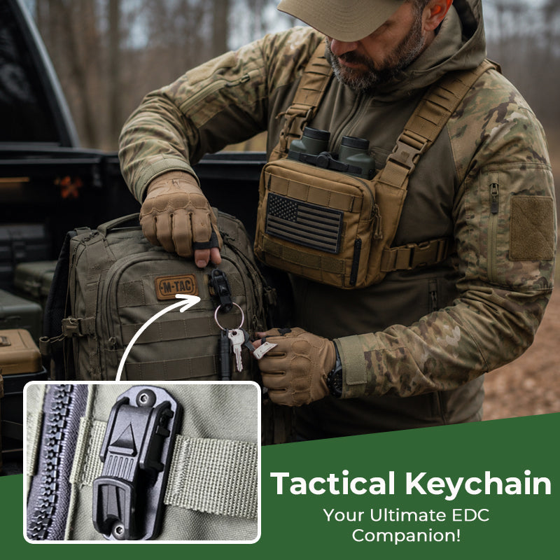 🎒🔑 Heavy-Duty Tactical Quick Release Keychain Clip for EDC