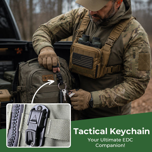🎒🔑 Heavy-Duty Tactical Quick Release Keychain Clip for EDC