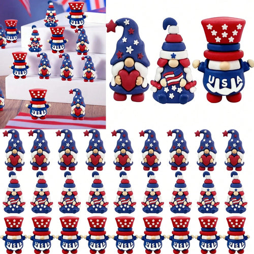 🇺🇸 4th of July Patriotic Gnome Figurines Independence Day Home Decor