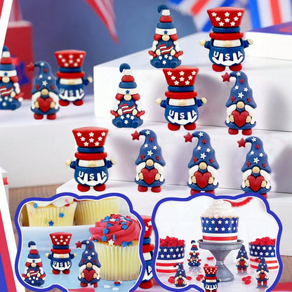 🇺🇸 4th of July Patriotic Gnome Figurines Independence Day Home Decor