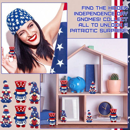 🇺🇸 4th of July Patriotic Gnome Figurines Independence Day Home Decor