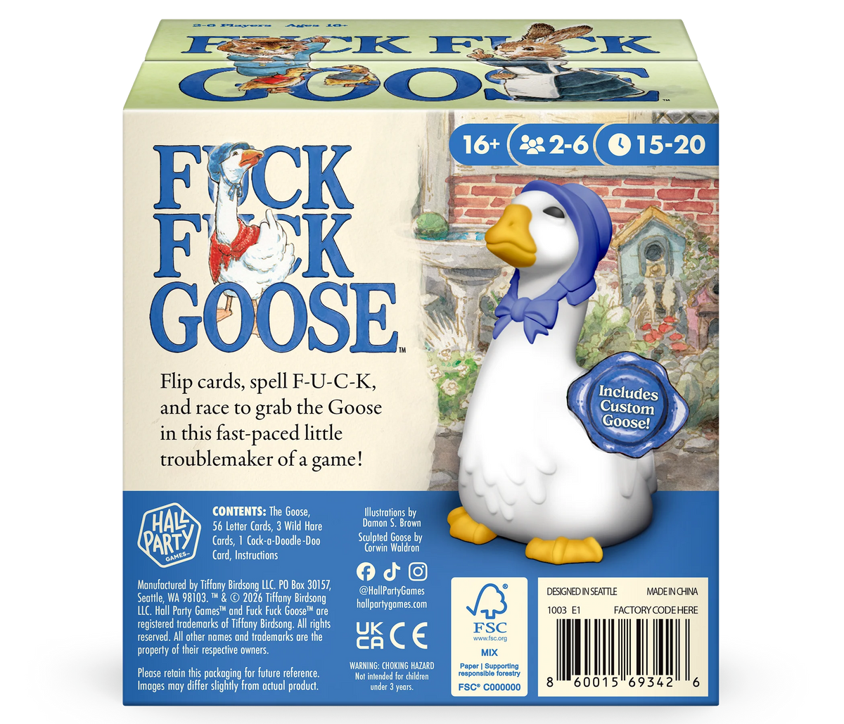 🪿 Fast-Flipping Goose Game – Grab, Spell & Laugh Party Card Game